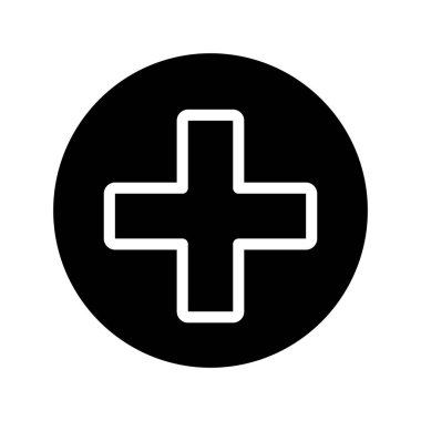 Medikal Çember düz simge, vektör illüstrasyonu 