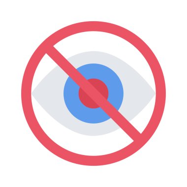 Göz simgesi, vektör illüstrasyonu basit tasarım