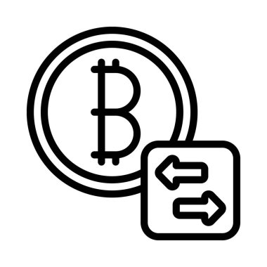 Kripto para ticareti ikonu. Global Dijital Teknolojiler. Vektör illüstrasyonu