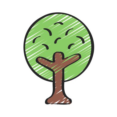 vektör ağacı simgesi illüstrasyonu