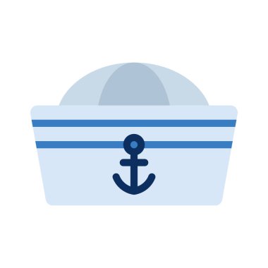 Sailor Hat düz simge, vektör illüstrasyon 