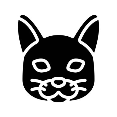 hayvan kedi simgesi vektör illüstrasyonu 