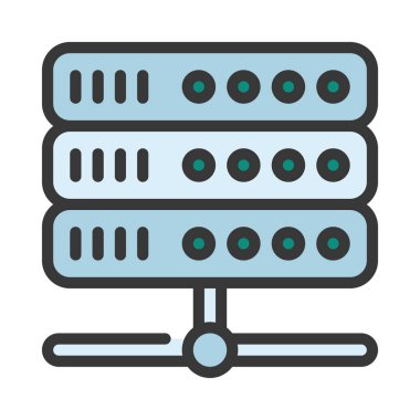 sunucu web simgesi vektör illüstrasyonu