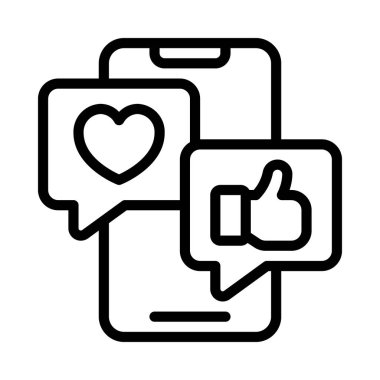 Sosyal Medya Uygulaması vektör illüstrasyon tasarımı 