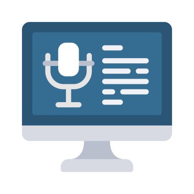 Bilgisayar Ses simgesi, vektör illüstrasyonu 