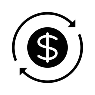Maliyet Döngüsü simgesi, vektör illüstrasyonu 