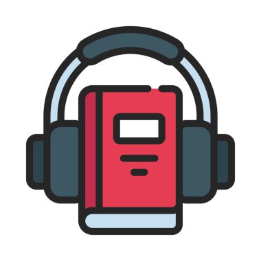 ses kitabı simgesi, vektör illüstrasyonu