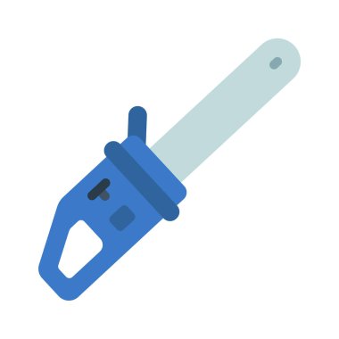 Elektrikli testere simgesi, vektör illüstrasyonu basit tasarım