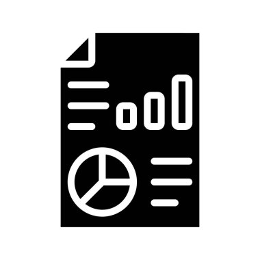 Yatırım Raporu simgesi, vektör illüstrasyonu 