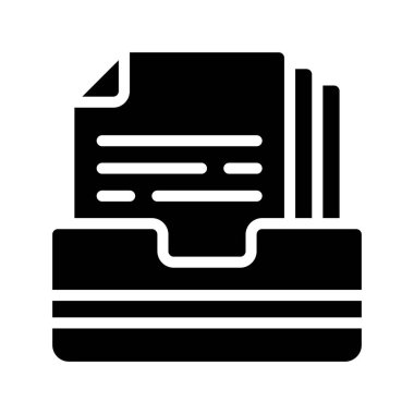 Belge simgesi arşivle, vektör illüstrasyonu basit tasarım