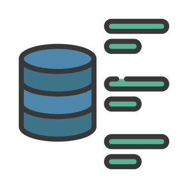 Veri Listesi simgesi, vektör illüstrasyonu  