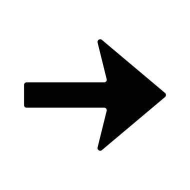  Sağ yön ok ikonu vektör illüstrasyonu 