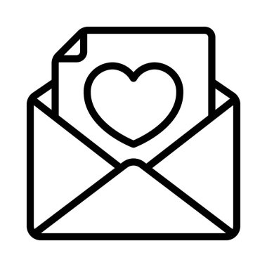 Aşk Harfi simgesi, vektör illüstrasyonu