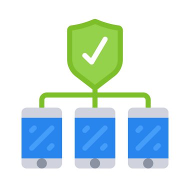 Güvenli Mobil konsept vektör çizimi