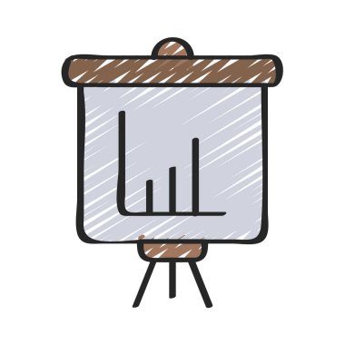 Sunum Ağı simgesinin vektör illüstrasyonu