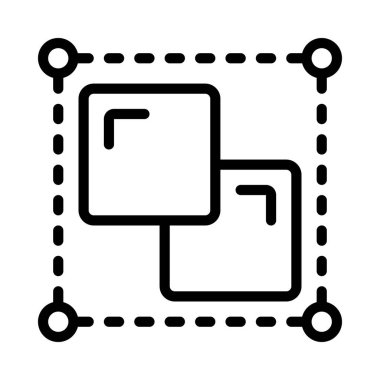 Grup düz simgesi, vektör illüstrasyonu 