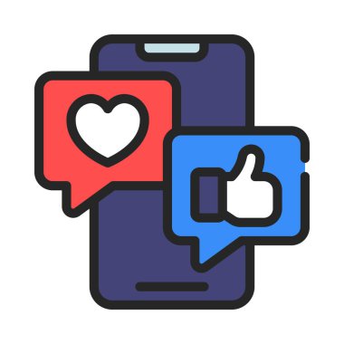 Sosyal Medya Uygulaması vektör illüstrasyon tasarımı 