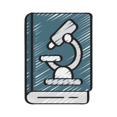 Biyoloji Kitabı simgesi, vektör illüstrasyonu