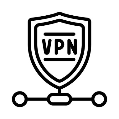 Vpn simgesi vektör çizimi 