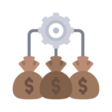 Yatırım simgesi, vektör illüstrasyonunu yönet 