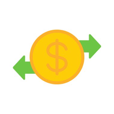 Para Aktarım Okları web simgesi vektör çizimi