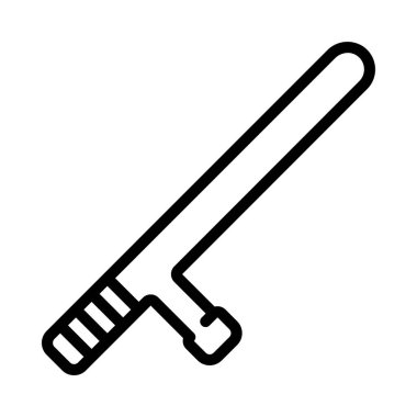 Baton düz simgesi, vektör illüstrasyonu 