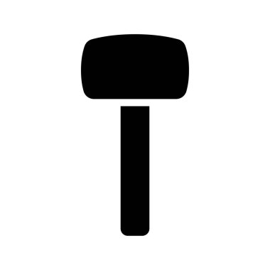 Beyaz arkaplanda çekiç simgesi