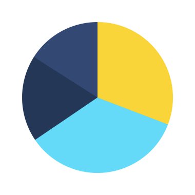 Pie Grafik Veri simgesi, vektör illüstrasyonu