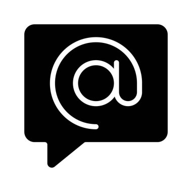 İmza İleti simgesi, vektör illüstrasyonunda  