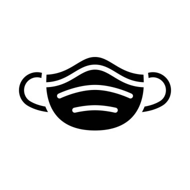 yüz maskesi web simgesi vektör çizimi