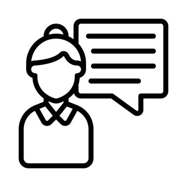 Danışman Web simgesi vektör illüstrasyonu