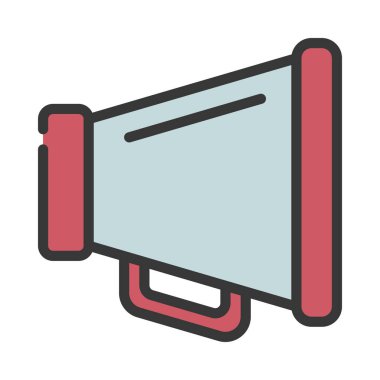 megafon çizgi film ikonu. vektör illüstrasyonu    