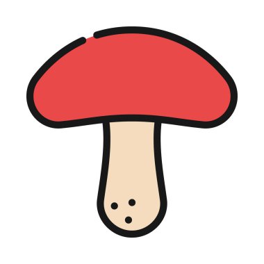 Beyaz arkaplanda mantarın vektör çizimi