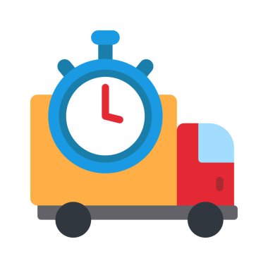 dağıtım kamyonu ikonu vektör çizimi