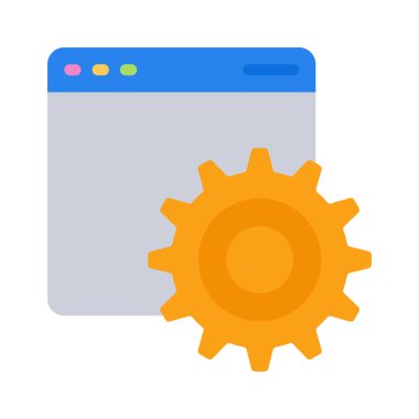 Web Geliştirme modern simgesinin vektör illüstrasyonu           