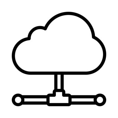 bulut sunucu simgesi, vektör illüstrasyonu
