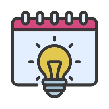 Gün Fikir simgesi, vektör illüstrasyonu                                             