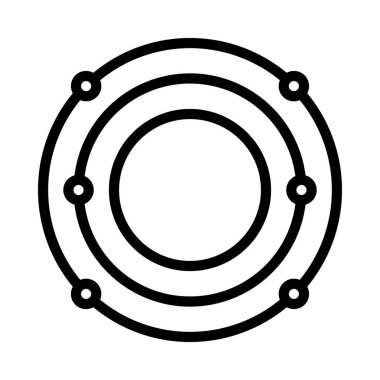 Bilim Atomları Sembol düz ikon vektör çizimi