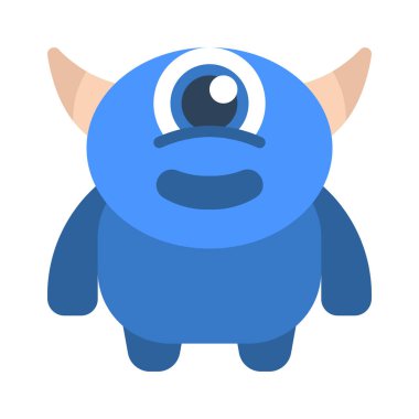 Beyaz arkaplandaki canavarın vektör çizimi  