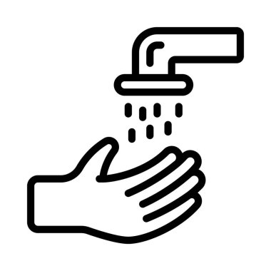 Elleri Yıka simge vektör illüstrasyon tasarımı