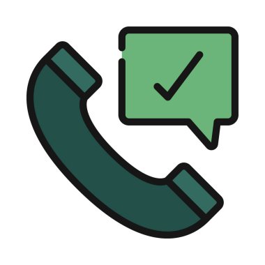 Telefona Yanıt Arama simgesi vektör çizimi 