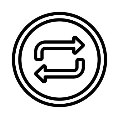 Düğme simgesi vektör illüstrasyonunu tekrarla      