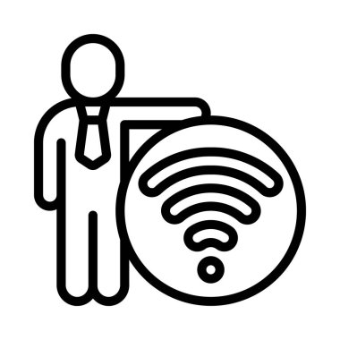 kablosuz kablosuz ağ sembolü vektör simgesi 