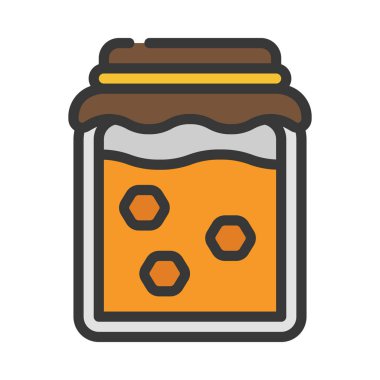 Honey Jar simge vektör illüstrasyon tasarımı