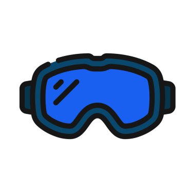 Kayak Gözlüğü ikon vektör illüstrasyon tasarımı