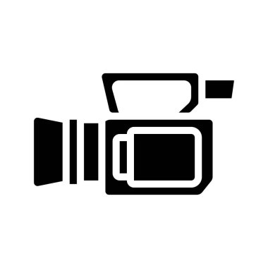 video kamera ikonu vektör illüstrasyon tasarımı 