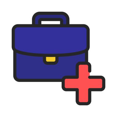  İş Sağlığı web simgesi vektör illüstrasyonu