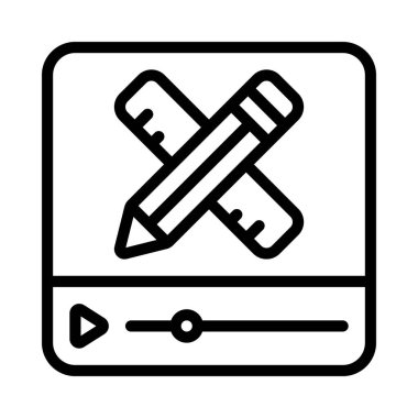 Sanat Eğitimi düz simgesi, vektör illüstrasyonu 