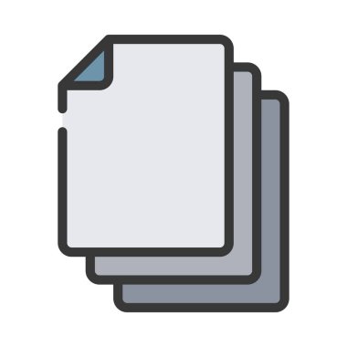 Çoklu Belge simgesi, vektör illüstrasyonu  