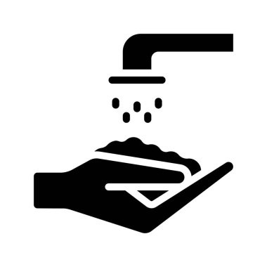 Elleri Yıka simge vektör illüstrasyon tasarımı